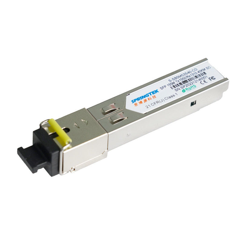 συμβατή Cisco ενότητα TX1550nm/RX1310nm 40KM 155M BIDI SFP οπτική ενότητα πομποδεκτών Sc DDM