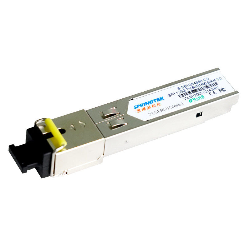 Συμβατή ενότητα T1550/R1490nm 80km πομποδεκτών της Cisco 1.25G BIDI SFP με την ενότητα Sc DDM