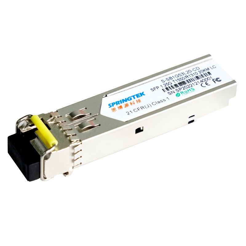 Καυτό πωλώντας SFP μονοκατευθυντικό 1.25G 20km WDM BIDI SFP ενιαία ενότητα τιμών SFP LC εργοστασίων ινών 1550/1310nm SMF ενότητας