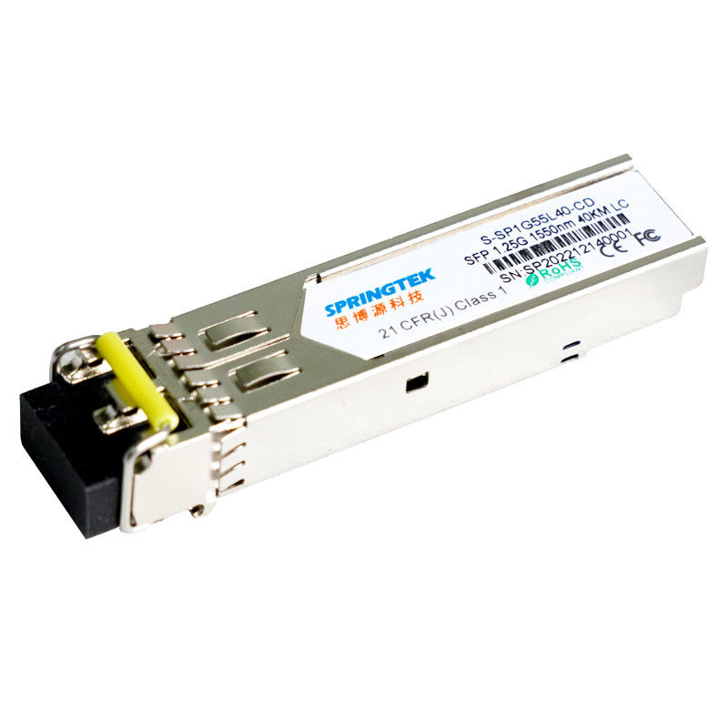 SFP 1.25G 1550nm 40km οπτική ενότητα LC SMF πομποδεκτών με το συμβατό ιουνίπερο DDM