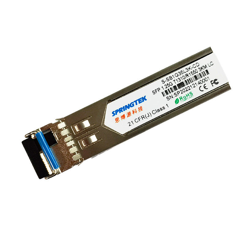1.25G SFP 3km συμβατή ενότητα TX1310nm/RX1550nm LC BIDI με την οπτική ενότητα πομποδεκτών DDM
