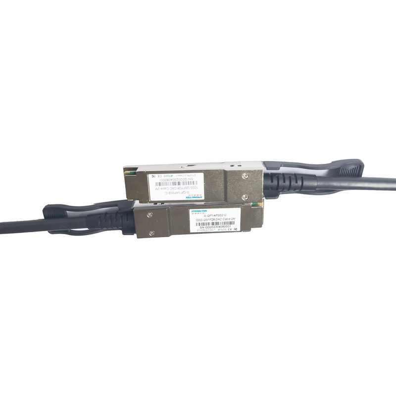 100G άμεσος συνδέστε QSFP28 σε QSFP28 DAC το καλώδιο 2M συμβατό Arista Avaya Nokia χάλκινων καλωδίων